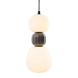 Lampa wisząca Modern 13w, Opal + Dark Grey P0629 MaxLight