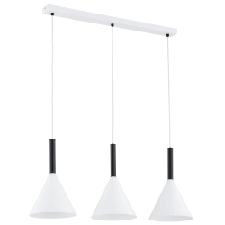 Lampa wisząca PERO 3xE27 biały czarny 62553 ALFA