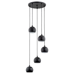 Lampa wisząca PLUS CZARNA 5xE14 40cm 63146 ALFA