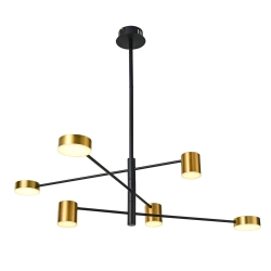 Lampa wisząca Remdal PND-16374-6-BK-GD-4K Italux - zdjęcie produktu
