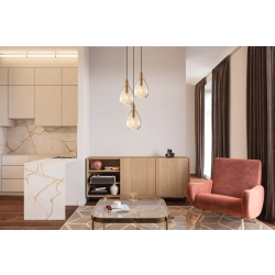 Lampa wisząca Zulo PND-27812-3A-BRO-AMB Italux - zdjęcie 2