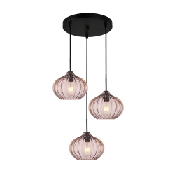 Lampa wisząca Pansol PND-2940-3AS-BK-CF Italux