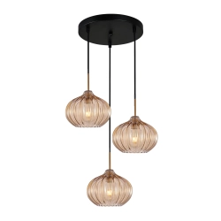 Lampa wisząca Pansol PND-2940-3AS-BRO-AMB Italux