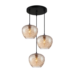 Lampa wisząca Bresco PND-3033-3A-BRO-AMB Italux