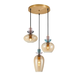 Lampa wisząca Fanda PND-31882-3A-GD-AMB ITALUX