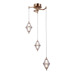 Lampa wisząca Fuente PND-34395-3-HBR Italux