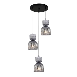 Lampa wisząca Balme PND-3619-3A-BK-SG Italux