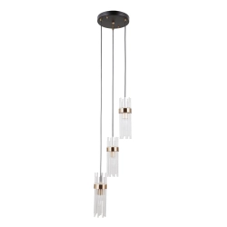 Lampa wisząca Taraso PND-40760-3-BK-HBR Italux
