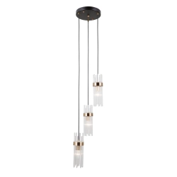 Lampa wisząca Taraso PND-40760-3-BK-HBR Italux