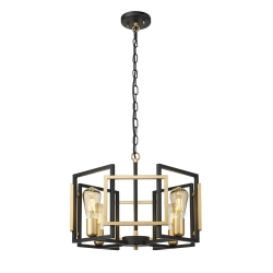kinkiecik.pl Lampa wisząca Primero PND-44003-4-BK-GD ITALUX