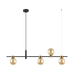 kinkiecik.pl Bletter Lampa wisząca PND-5225-4-BK-AMB ITALUX