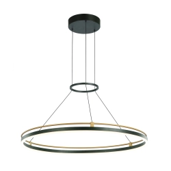Lampa wisząca Merlot PND-54638R-28W-3K-BK-GD Italux