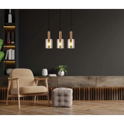 Lampa wisząca Sardo PND-5581-3-BRO+AMB Italux - zdjęcie 2