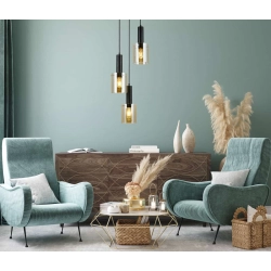 Lampa wisząca Sardo PND-5581-3A-BK+AMB Italux - zdjęcie 2