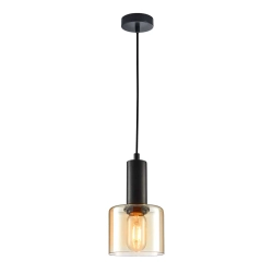Lampa wisząca Santia PND-65342-1-BK+AMB Italux - zdjęcie produktu