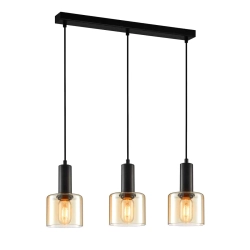 Lampa wisząca Santia PND-65342-3-BK+AMB Italux - zdjęcie produktu