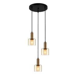 Lampa wisząca Santia PND-65342-3A-BRO+AMB Italux - zdjęcie produktu
