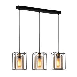 Lampa wisząca Kalula PND-78901-3-BK+AMB Italux - zdjęcie produktu