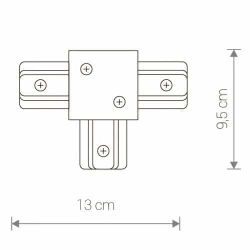 Złącze do szyny podtynkowej PROFILE RECESSED T-CONNECTOR BLACK 8835 Nowodvorski - zdjęcie dodatkowe 1