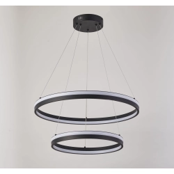 Proxima - lampa wisząca LED czarny mat ringi 40+60cm zapalane osobno 343702-30 REALITY