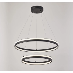 Proxima - lampa wisząca LED czarny mat ringi 40+60cm zapalane osobno 343702-30 REALITY