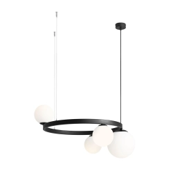LAMPA WISZĄCA GARDA 4 RING CZARNY 1099L1_R ALDEX - zdjęcie produktu