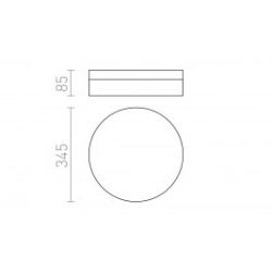 AWE 33 sufitowa chrom 230V LED 21W IP44 3000K R12202 Rendl light studio