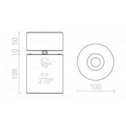 CONDU sufitowa biała 230V LED 20W 24° 3000K R12839 Rendl light studio