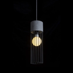 BURTON wisząca beton 230V LED E27 11W R12931 Rendl light studio