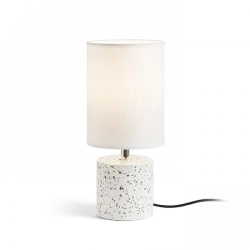 CAMINO stołowa z abażurem biała decor teraco 230V LED E27 15W R13294 Rendl light studio
