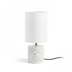 CAMINO stołowa z abażurem biała decor teraco 230V LED E27 15W R13294 Rendl light studio