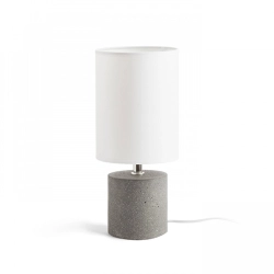 CAMINO stołowa z abażurem biała cement 230V LED E27 15W R13295 Rendl light studio