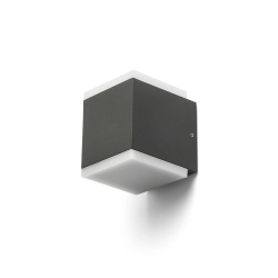 TIRAS II ścienna antracyt akryl mleczny 230V LED 2x6W IP54 3000K R13569 Rendl light studio