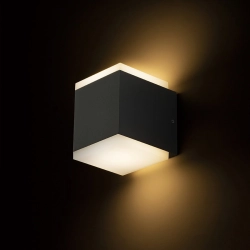 TIRAS II ścienna antracyt akryl mleczny 230V LED 2x6W IP54 3000K R13569 Rendl light studio