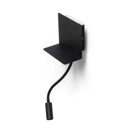 ROSTAM ścienna z USB czarna 230V LED 2x3W 3000K R13571 Rendl light studio