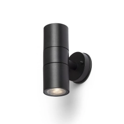 SORANO II ścienna czarna plastik 230V LED GU10 2x8W IP44 R13634 Rendl light studio