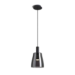kinkiecik.pl BELLINI M LED wisząca czarna szkło przydymione 230V LED 5W 30° 3000K R13652 Rendl light studio