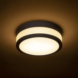 CIRA LED 23 sufitowa szkło opalowe/czarna 230V LED 12W IP44 3000K R13680 Rendl light studio