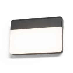 GAVIN ścienna antracyt akryl mleczny 230V LED 13W IP65 3000K R13756 Rendl light studio