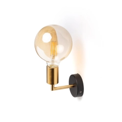 ARAQ ścienna mosiądz szczotkowana/czarna 230V LED E27 15W R13890 Rendl light studio