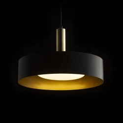 GIULIA 40 wisząca czarna/złoto-brązowa mosiądz 230V LED E27 30W R13913 Rendl light studio