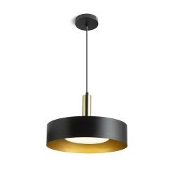 GIULIA 40 wisząca czarna/złoto-brązowa mosiądz 230V LED E27 30W R13913 Rendl light studio