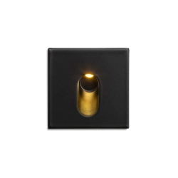 MEMPHIS SQ wpuszczana w ścianę czarna 230V LED 3W 60° 3000K R13955 Rendl light studio