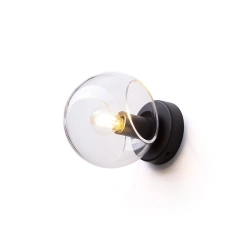 SOLARIS natynkowa szkło przezroczyste/czarna 230V LED E14 7W R13994 Rendl light studio