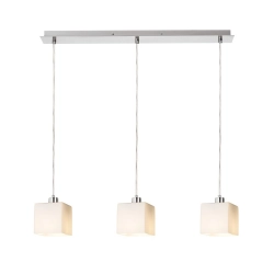 DADOS III 60 wisząca szkło opalowe/nikiel mat 230V LED E27 3x11W R14019 Rendl light studio