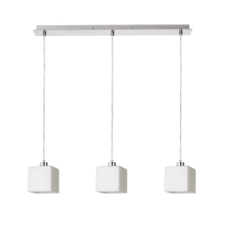 DADOS III 60 wisząca szkło opalowe/nikiel mat 230V LED E27 3x11W R14019 Rendl light studio
