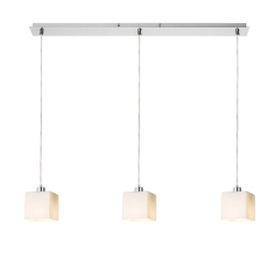 DADOS III 80 wisząca szkło opalowe/nikiel mat 230V LED E27 3x11W R14021 Rendl light studio