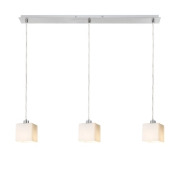 DADOS III 80 wisząca szkło opalowe/chrom 230V LED E27 3x11W R14022 Rendl light studio