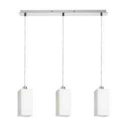 LIZ III 60 wisząca szkło opalowe/chrom 230V LED E27 3x15W R14024 Rendl light studio