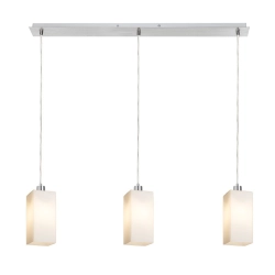 LIZ III 80 wisząca szkło opalowe/chrom 230V LED E27 3x15W R14028 Rendl light studio